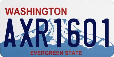 WA license plate AXR1601