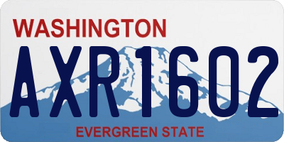 WA license plate AXR1602