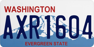 WA license plate AXR1604