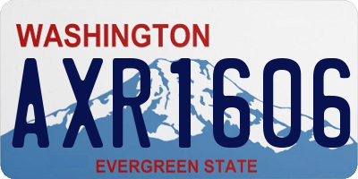 WA license plate AXR1606