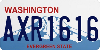 WA license plate AXR1616