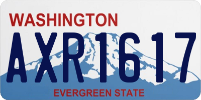 WA license plate AXR1617