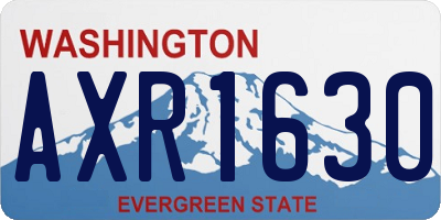 WA license plate AXR1630