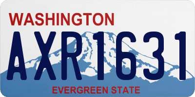 WA license plate AXR1631