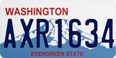 WA license plate AXR1634