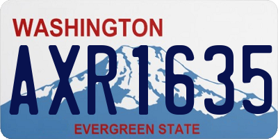 WA license plate AXR1635