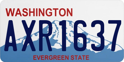 WA license plate AXR1637