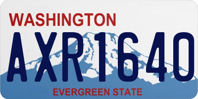 WA license plate AXR1640