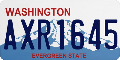 WA license plate AXR1645