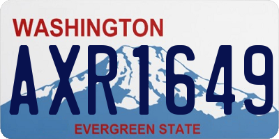 WA license plate AXR1649
