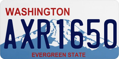 WA license plate AXR1650
