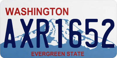 WA license plate AXR1652