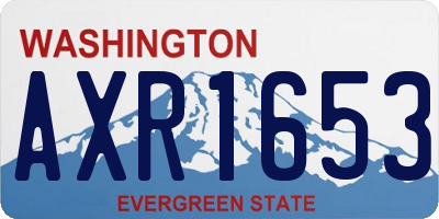 WA license plate AXR1653