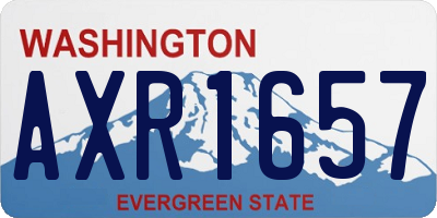 WA license plate AXR1657