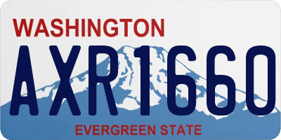 WA license plate AXR1660