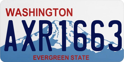 WA license plate AXR1663