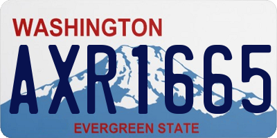 WA license plate AXR1665