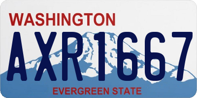WA license plate AXR1667