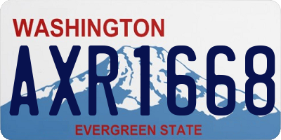 WA license plate AXR1668