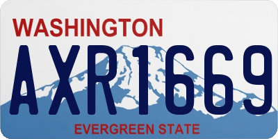 WA license plate AXR1669