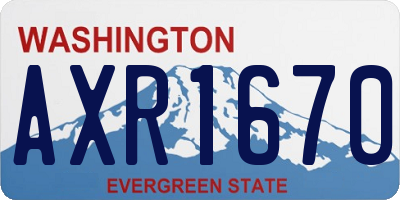 WA license plate AXR1670