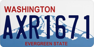 WA license plate AXR1671