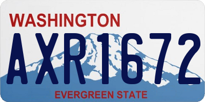 WA license plate AXR1672