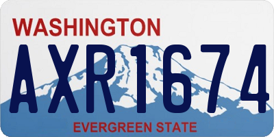 WA license plate AXR1674