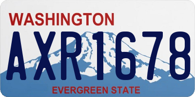 WA license plate AXR1678