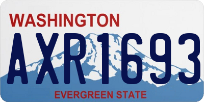WA license plate AXR1693