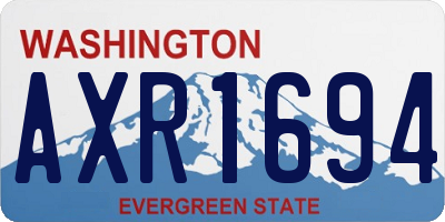 WA license plate AXR1694