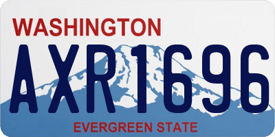WA license plate AXR1696