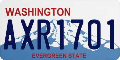 WA license plate AXR1701