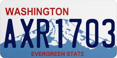 WA license plate AXR1703
