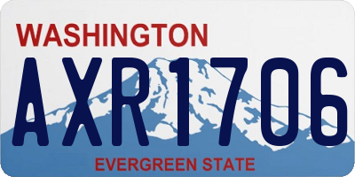 WA license plate AXR1706