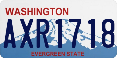 WA license plate AXR1718