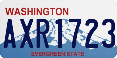 WA license plate AXR1723