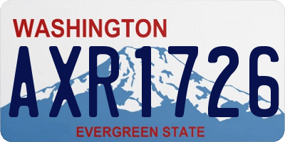 WA license plate AXR1726