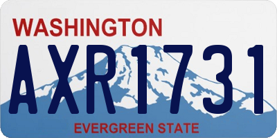 WA license plate AXR1731