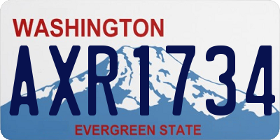 WA license plate AXR1734