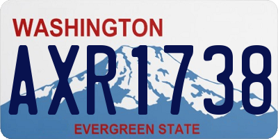 WA license plate AXR1738