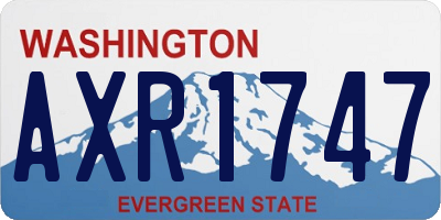 WA license plate AXR1747