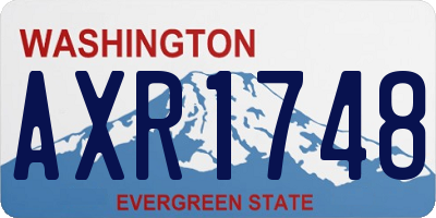WA license plate AXR1748