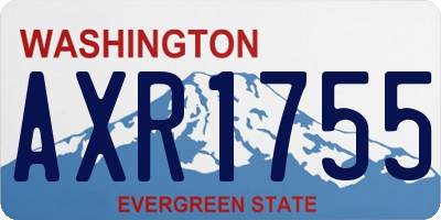 WA license plate AXR1755