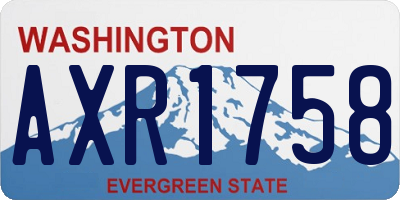 WA license plate AXR1758