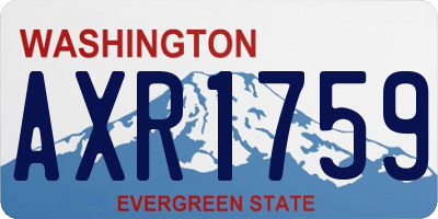 WA license plate AXR1759