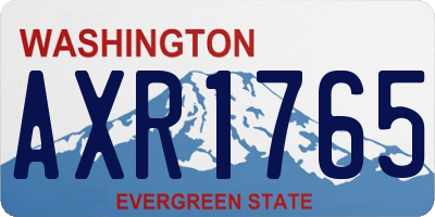WA license plate AXR1765