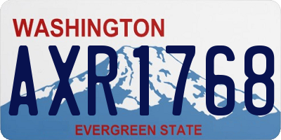 WA license plate AXR1768