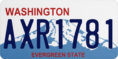 WA license plate AXR1781