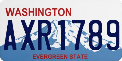 WA license plate AXR1789